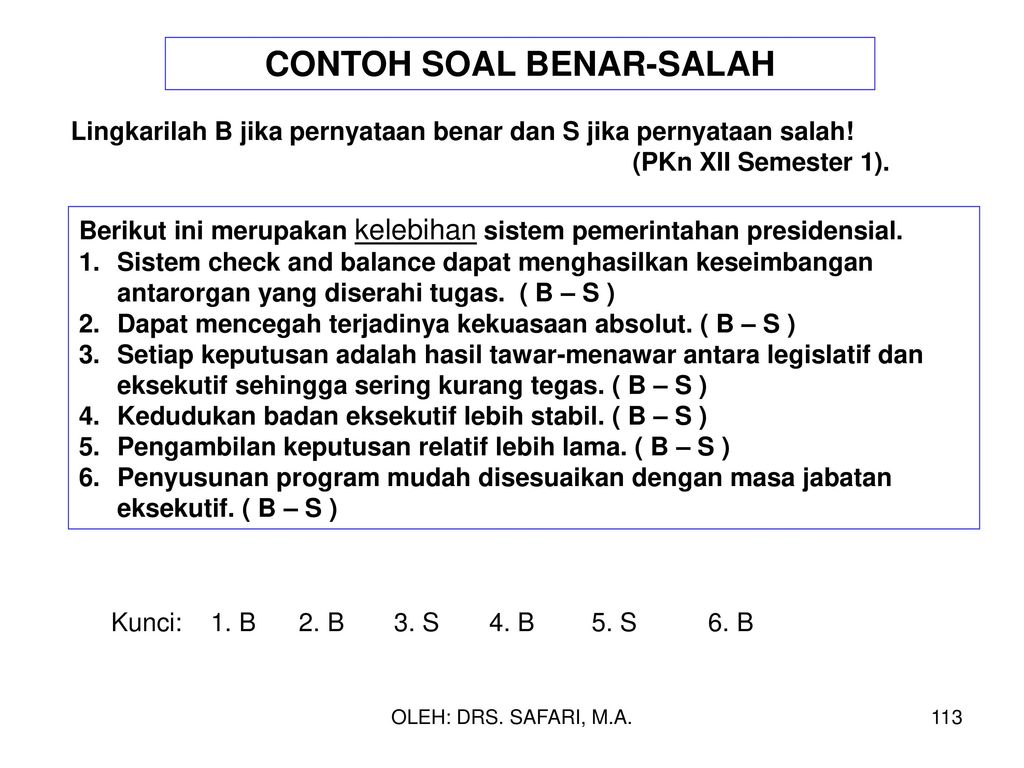 Detail Contoh Soal Benar Salah Nomer 19