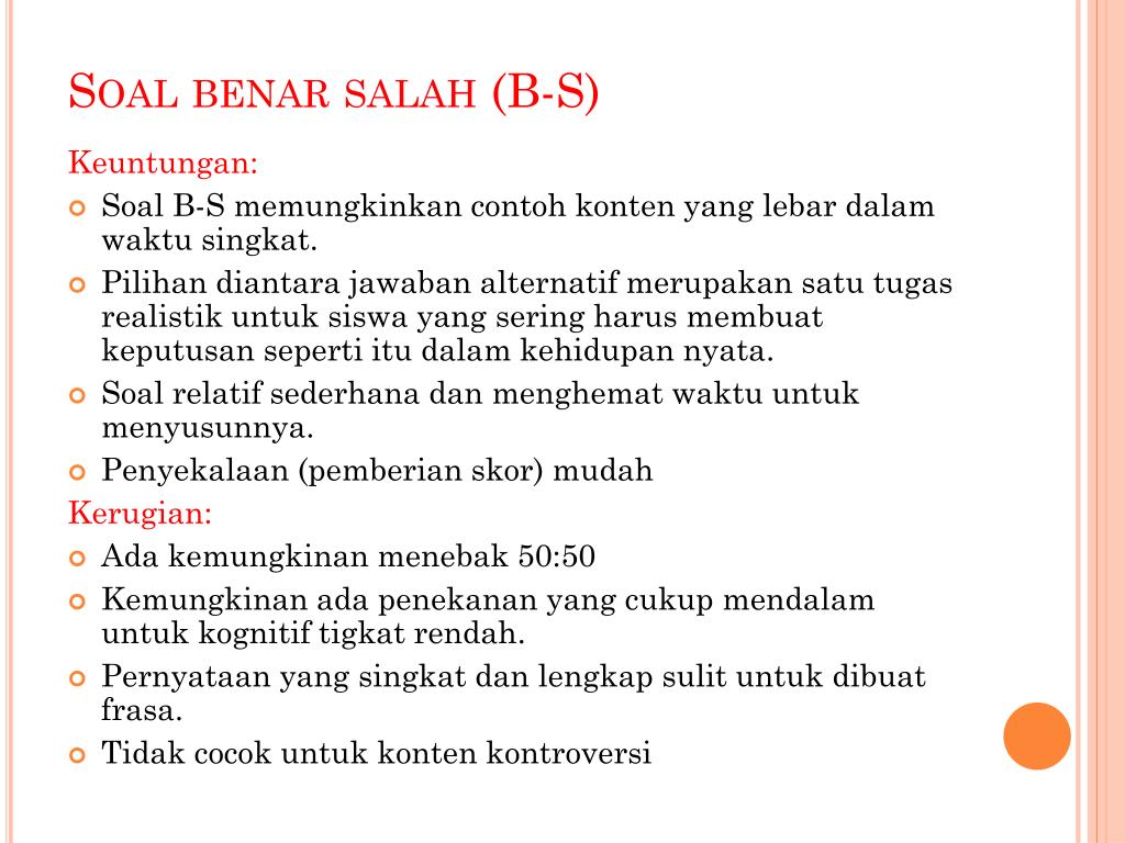 Contoh soal benar salah 56 koleksi gambar
