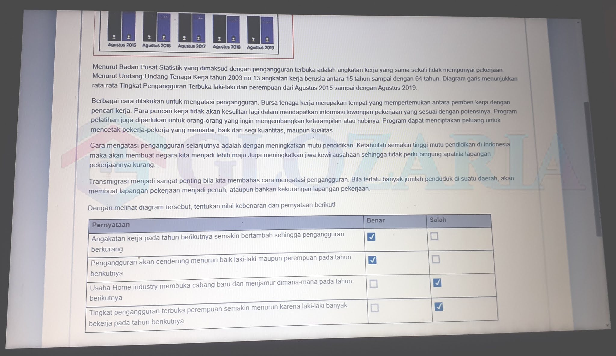 Detail contoh soal benar salah sd koleksi nomer 34