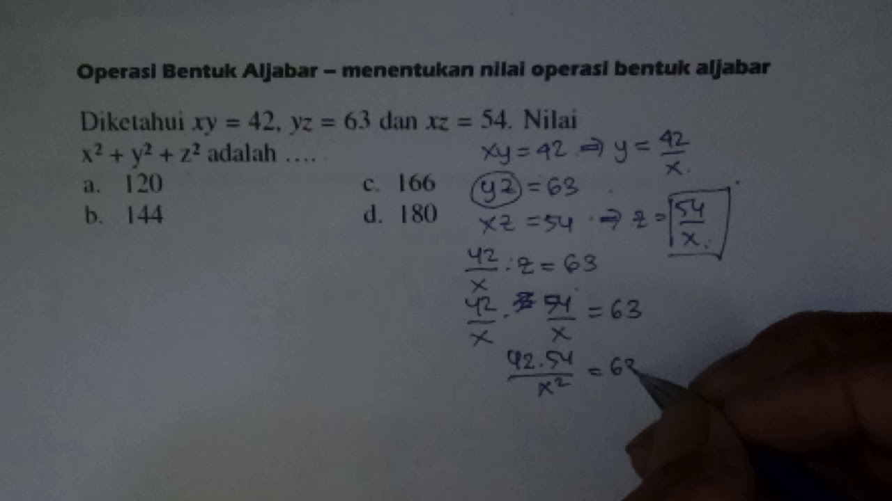 Detail Contoh Soal Bentuk Aljabar Nomer 15