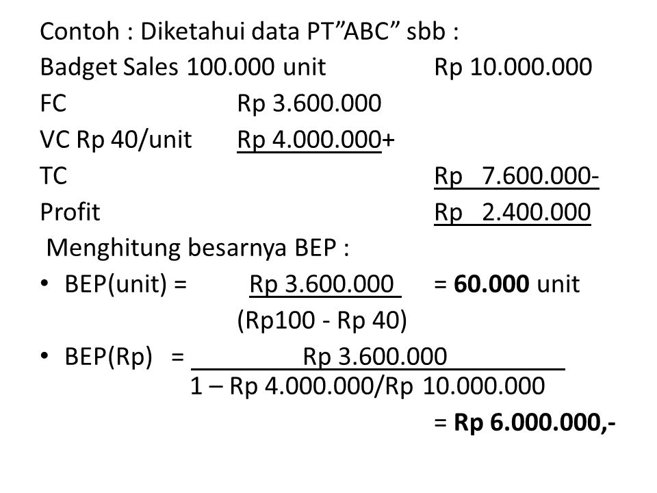 Detail Contoh Soal Bep Nomer 9