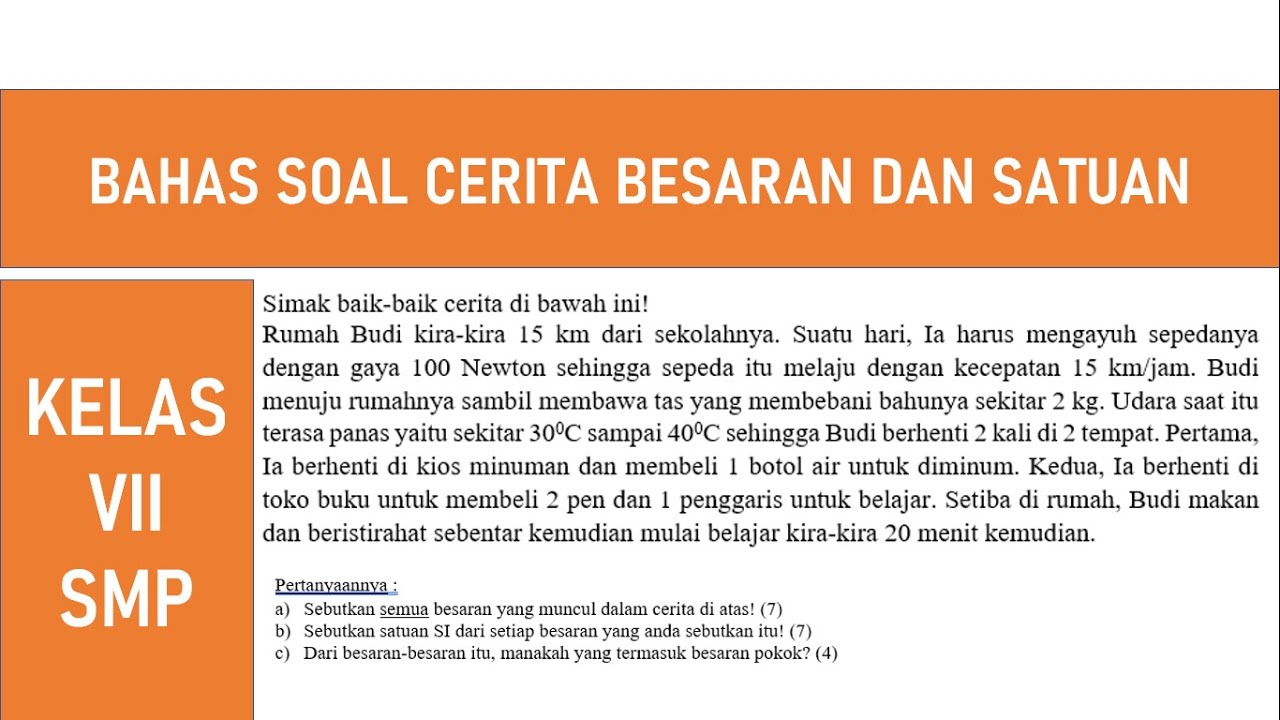 Detail Contoh Soal Besaran Turunan Nomer 54