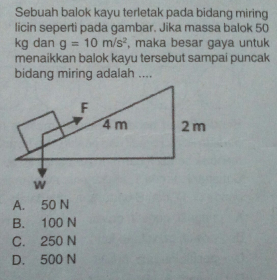 Detail Contoh Soal Bidang Miring Nomer 5