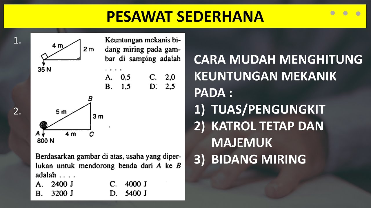 Detail Contoh Soal Bidang Miring Nomer 39