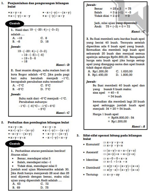Detail Contoh Soal Bilangan Asli Nomer 7