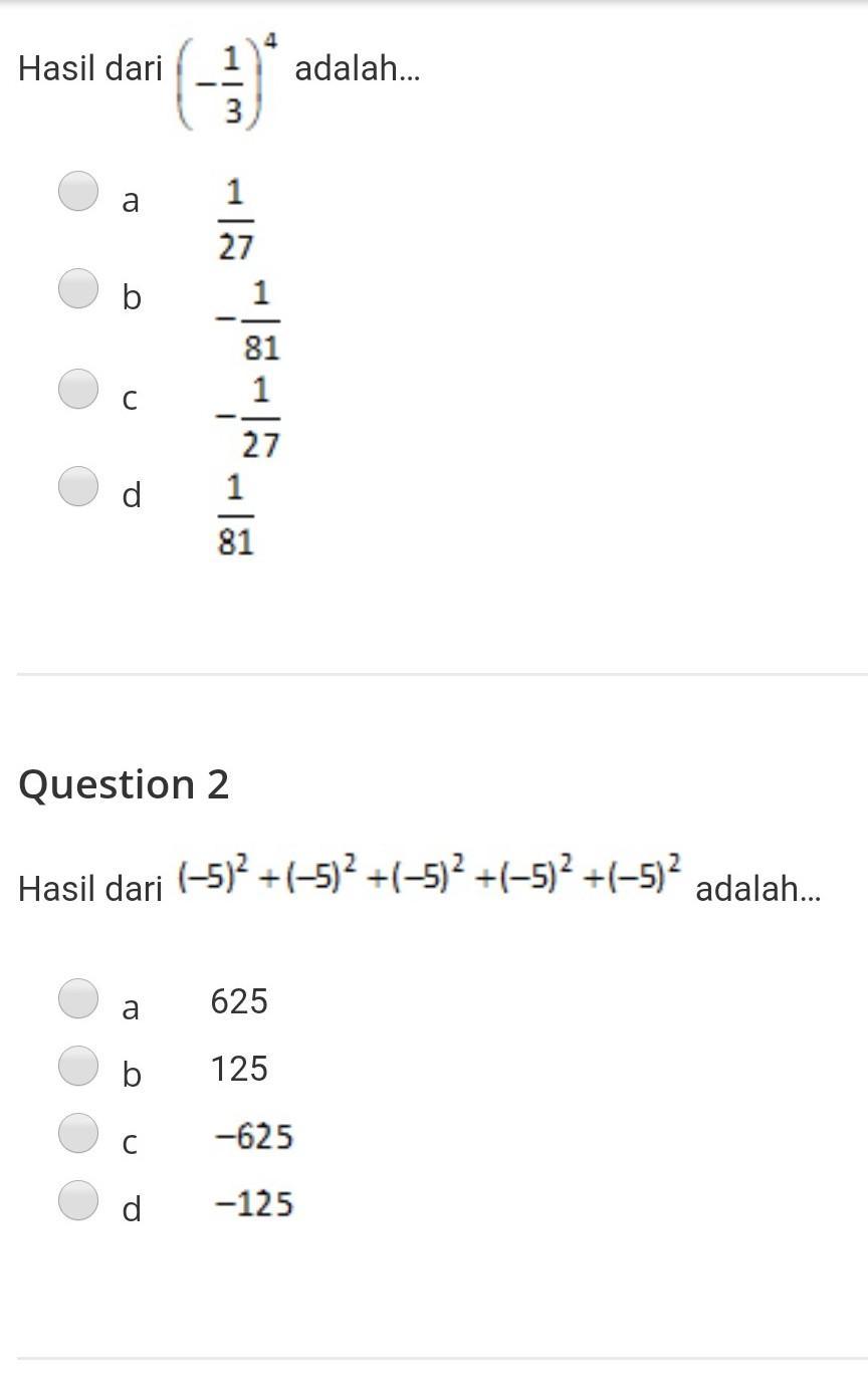 Detail Contoh Soal Bilangan Berpangkat Nomer 21