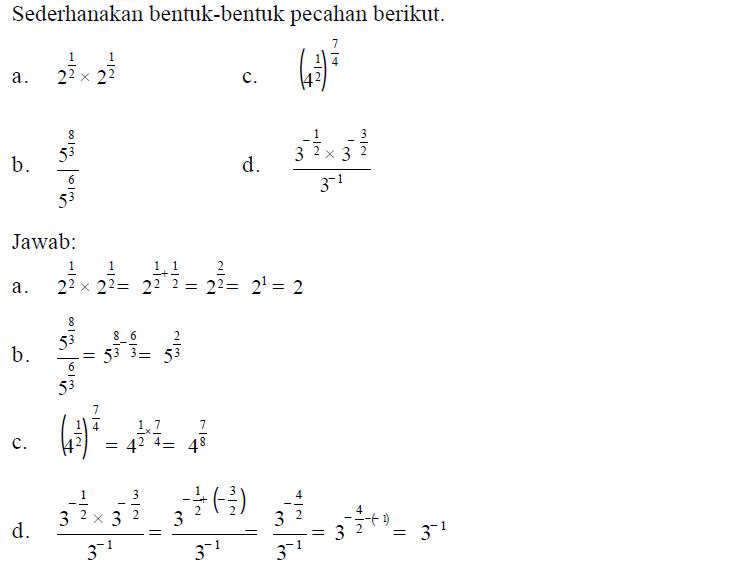 Detail Contoh Soal Bilangan Berpangkat Nomer 39