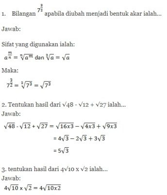 Detail Contoh Soal Bilangan Berpangkat Nomer 46