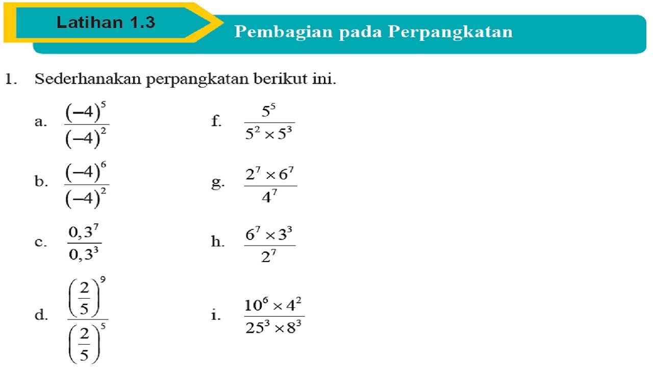 Detail Contoh Soal Bilangan Berpangkat Kelas 9 Nomer 11