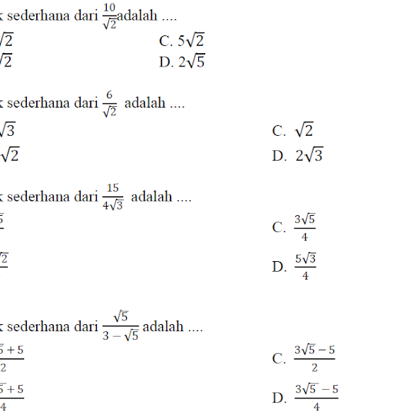 Detail Contoh Soal Bilangan Berpangkat Kelas 9 Nomer 10