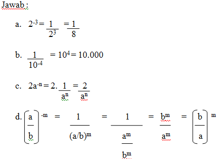 Detail Contoh Soal Bilangan Berpangkat Negatif Nomer 10