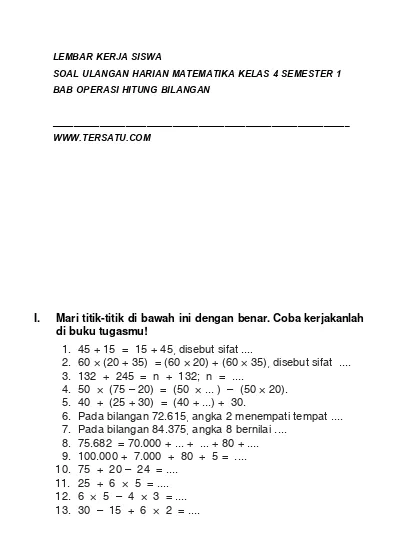 Detail Contoh Soal Bilangan Bulat Positif Dan Negatif Kelas 6 Nomer 20