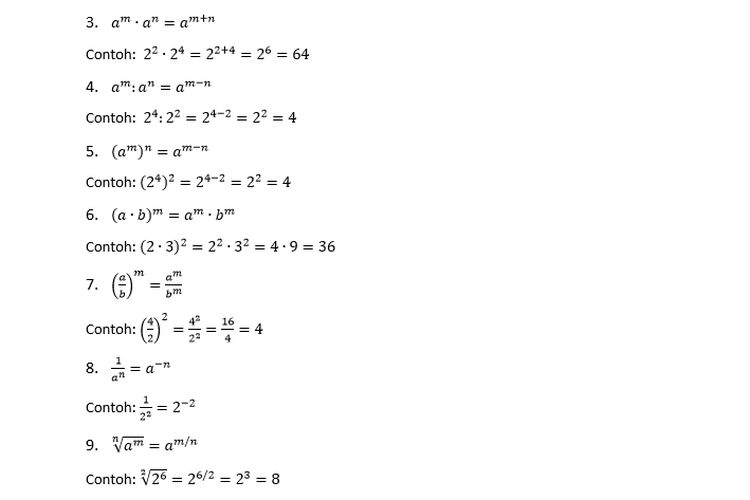 Detail Contoh Soal Bilangan Eksponen Nomer 4