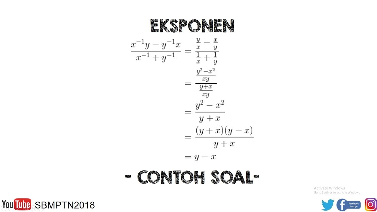 Detail Contoh Soal Bilangan Eksponen Nomer 53