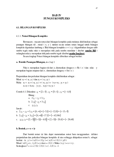 Detail Contoh Soal Bilangan Imajiner Nomer 49