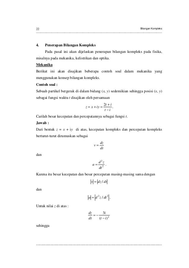 Detail Contoh Soal Bilangan Kompleks Nomer 38