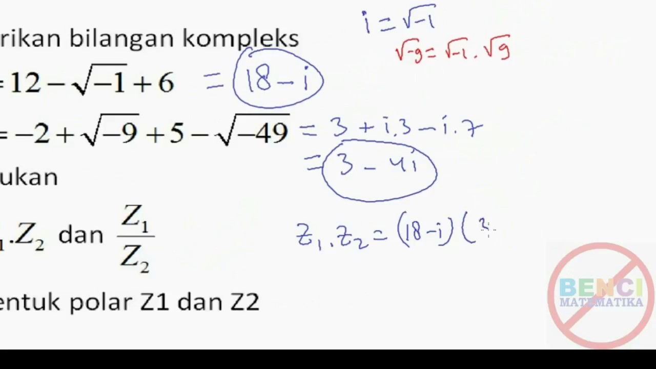 Detail Contoh Soal Bilangan Kompleks Nomer 10