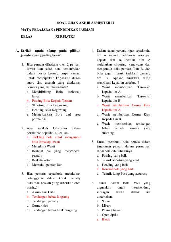 Detail Contoh Soal Bola Voli Nomer 12