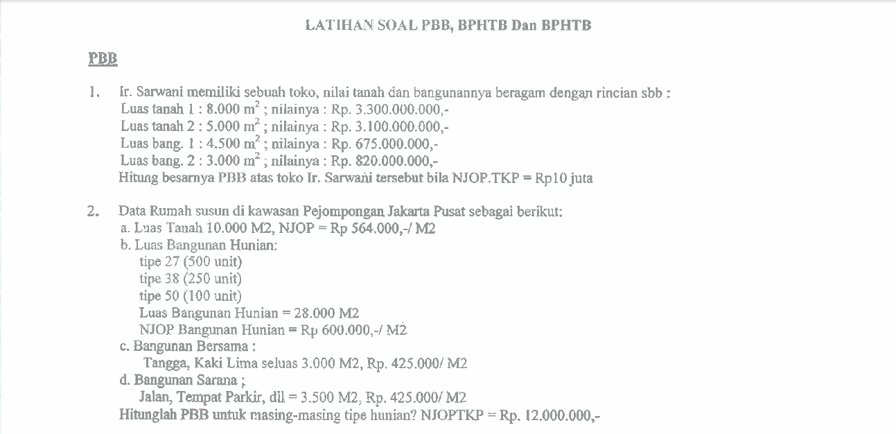 Download Contoh Soal Bphtb Nomer 7