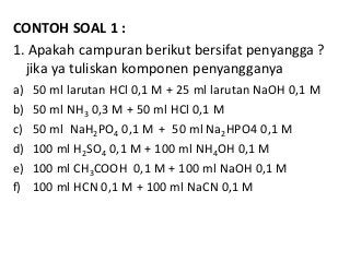 Detail Contoh Soal Buffer Nomer 21