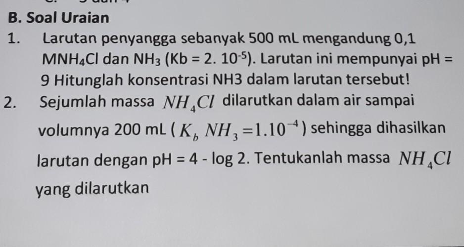 Detail Contoh Soal Buffer Nomer 28