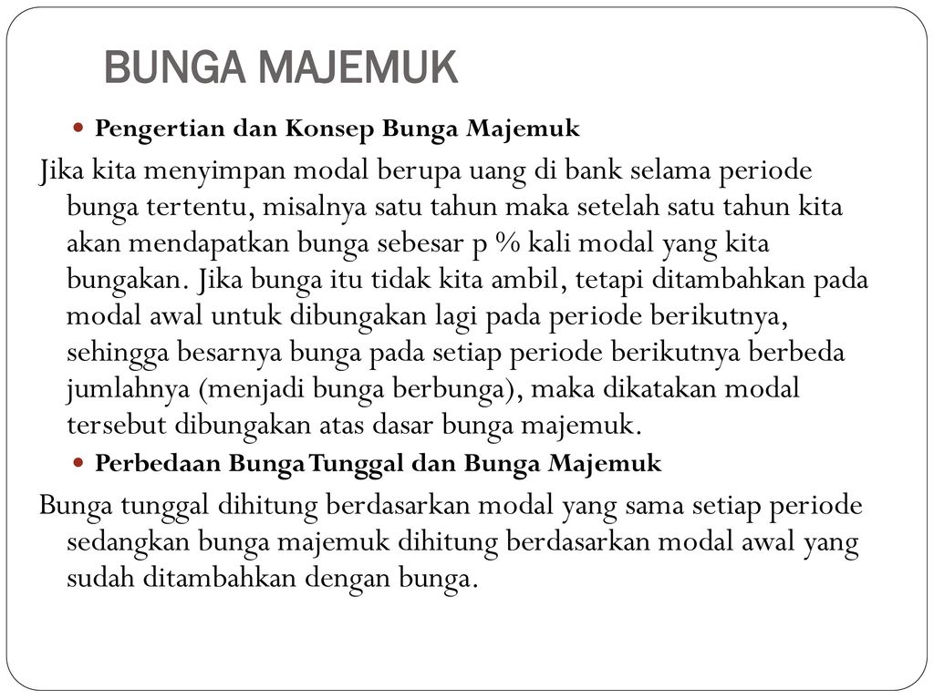 Detail Contoh Soal Bunga Tunggal Dan Bunga Majemuk Nomer 19