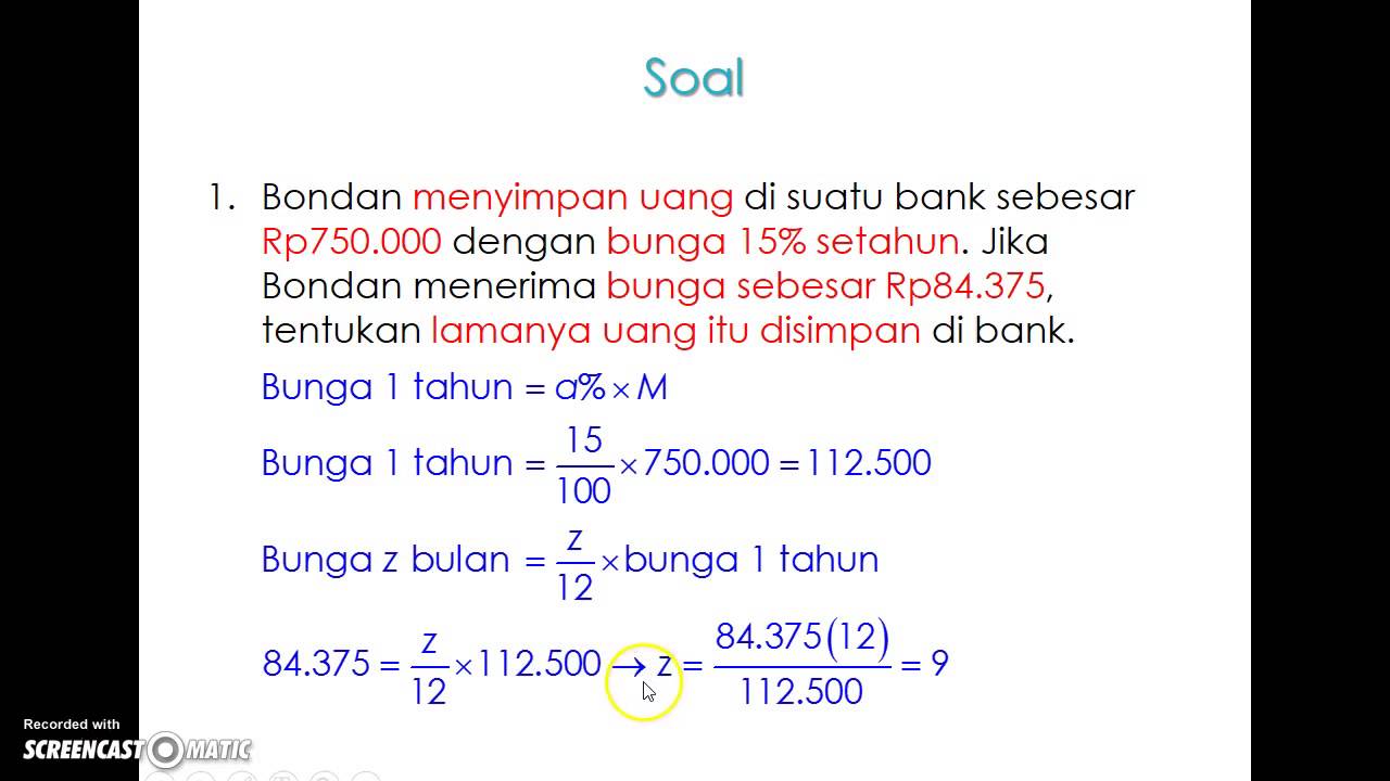 Detail Contoh Soal Bunga Tunggal Dan Bunga Majemuk Nomer 6