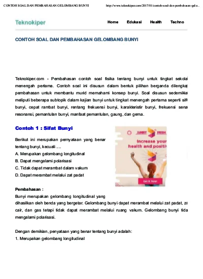 Detail Contoh Soal Bunyi Nomer 48