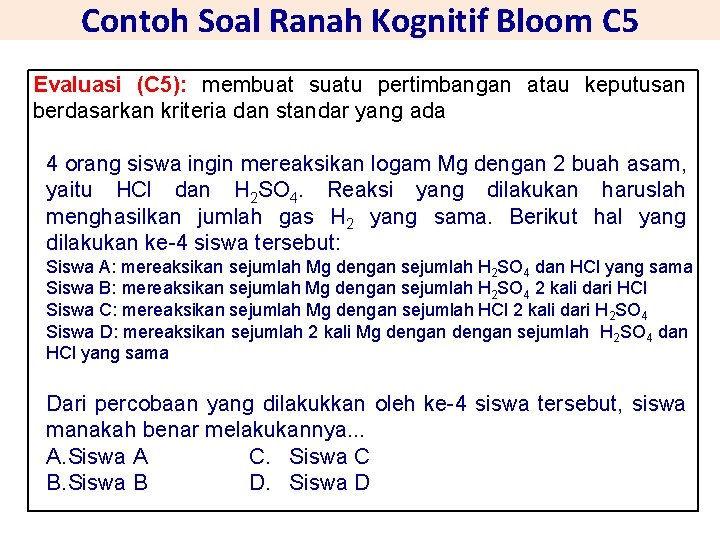 Detail Contoh Soal C5 Nomer 50