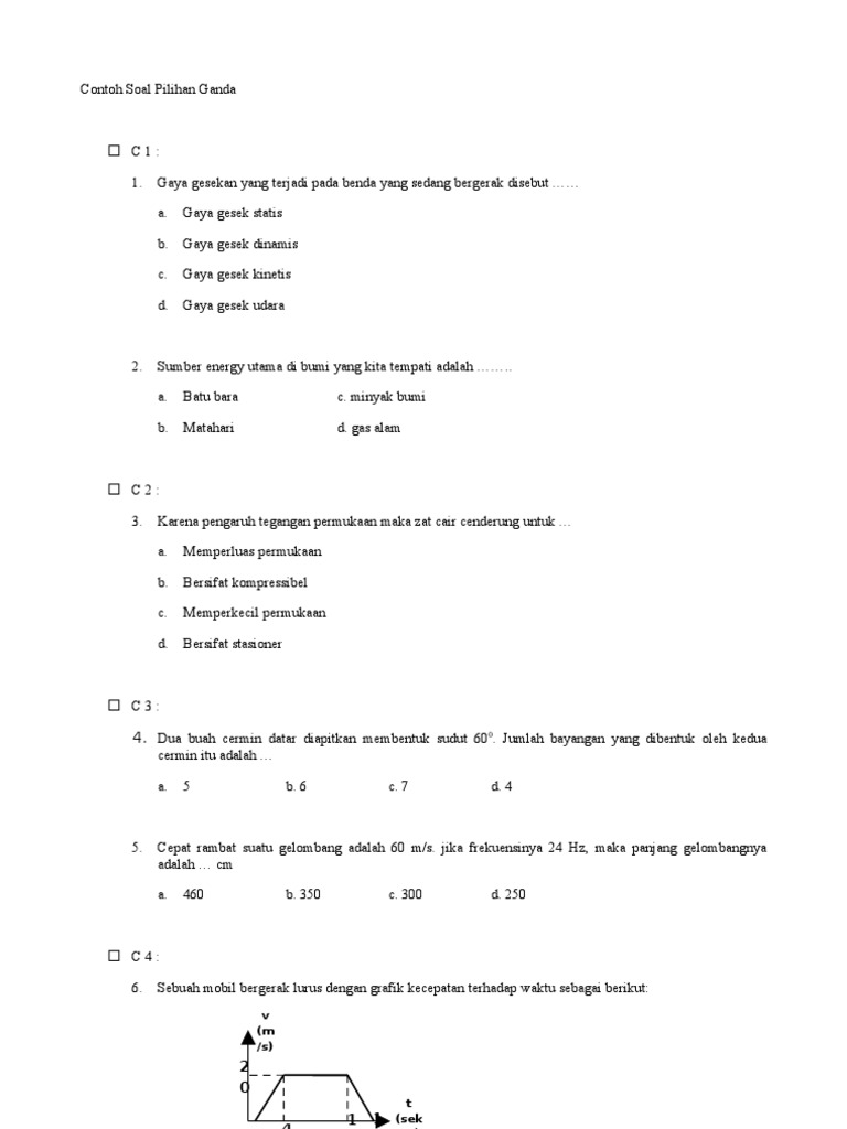 Detail Contoh Soal C6 Nomer 7