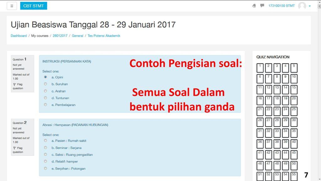 Detail Contoh Soal Cbt Nomer 7