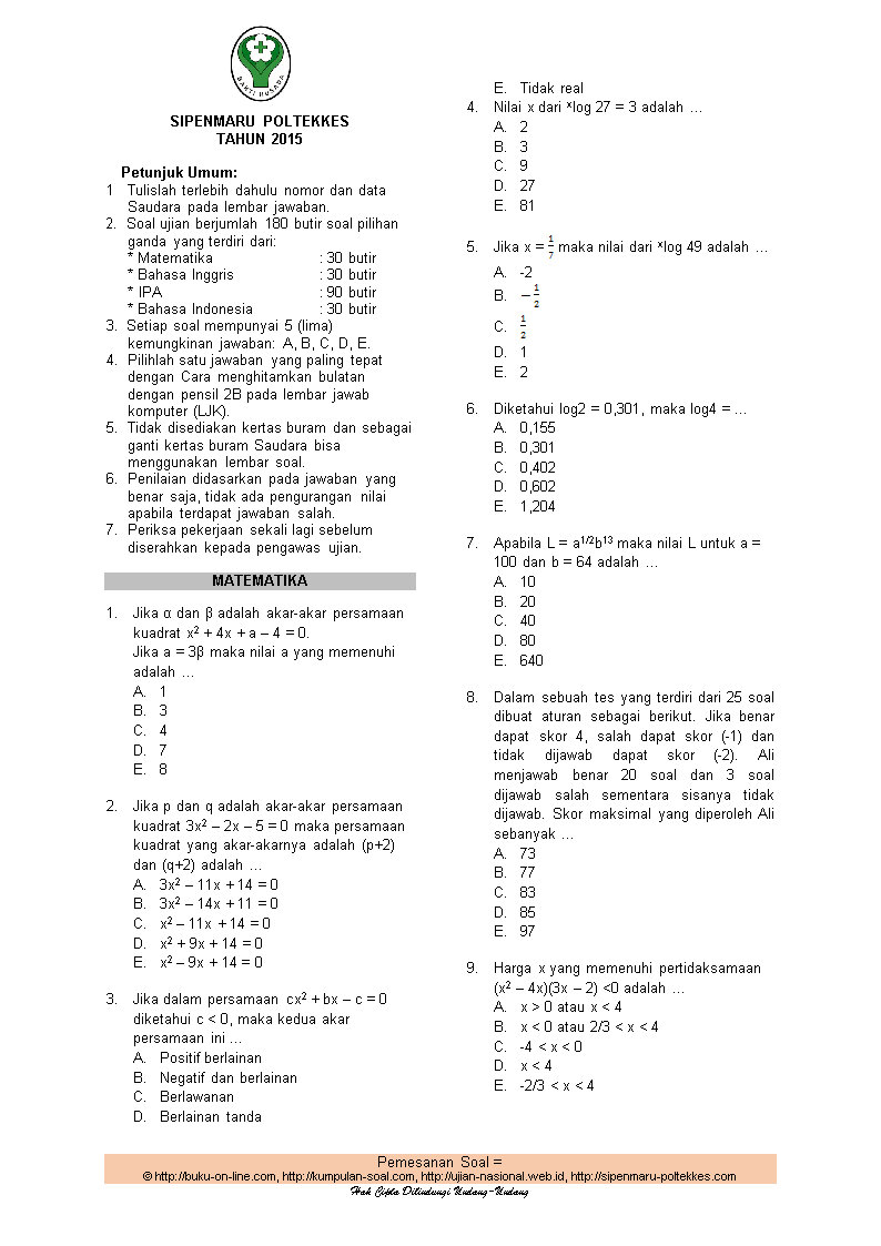 Detail Contoh Soal Cbt Nomer 8