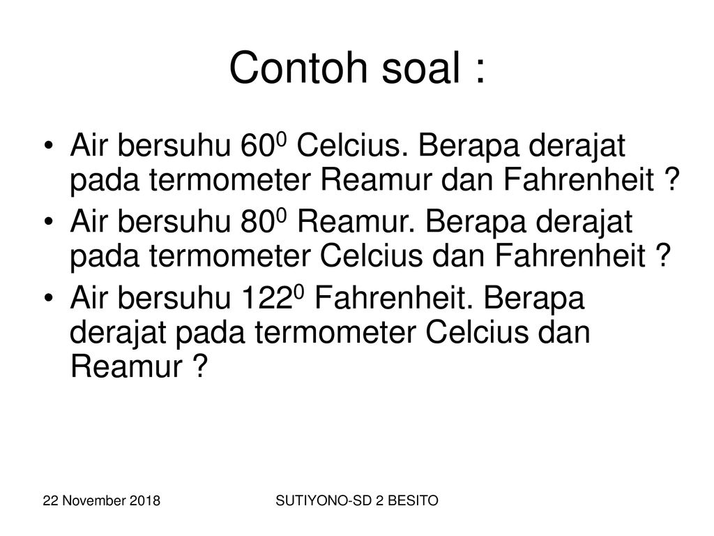 Detail Contoh Soal Celcius Ke Fahrenheit Nomer 44