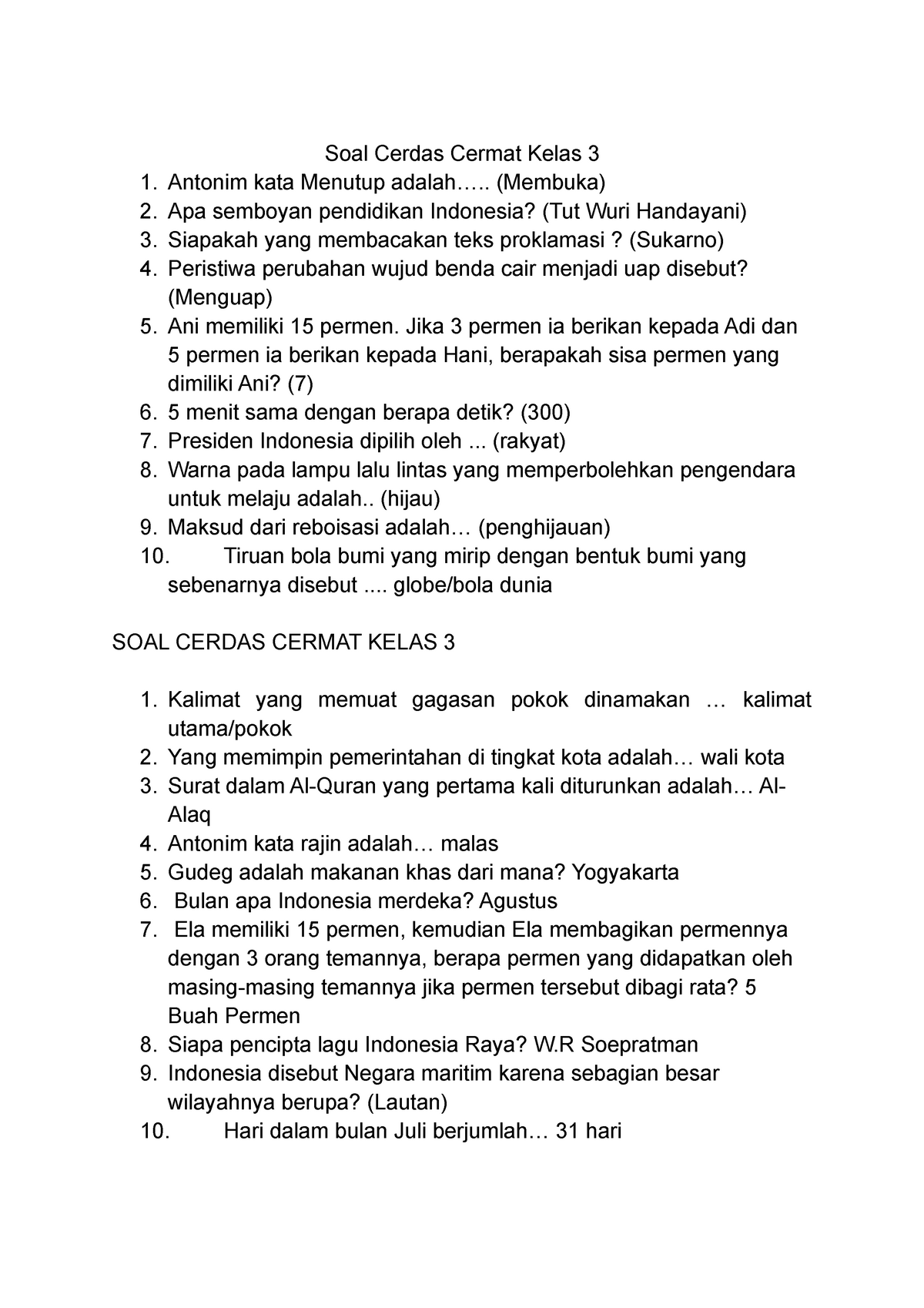 Detail Contoh Soal Cerdas Cermat Nomer 21