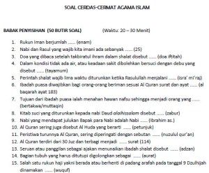 Detail Contoh Soal Cerdas Cermat Nomer 24