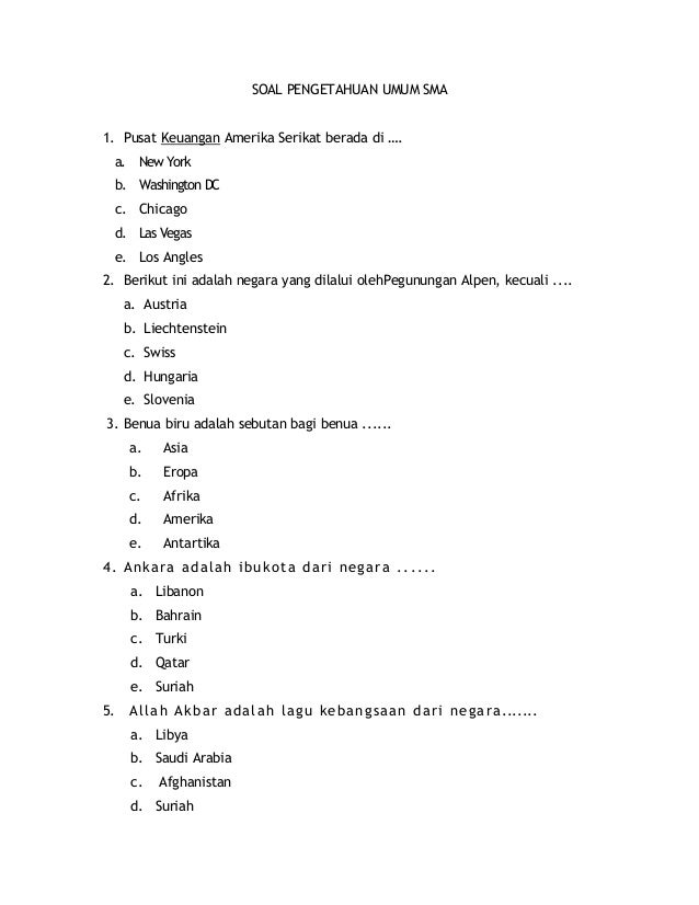 Detail Contoh Soal Cerdas Cermat Nomer 52