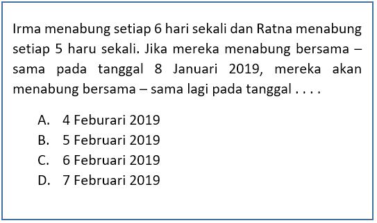 Detail Contoh Soal Cerita Matematika Nomer 10