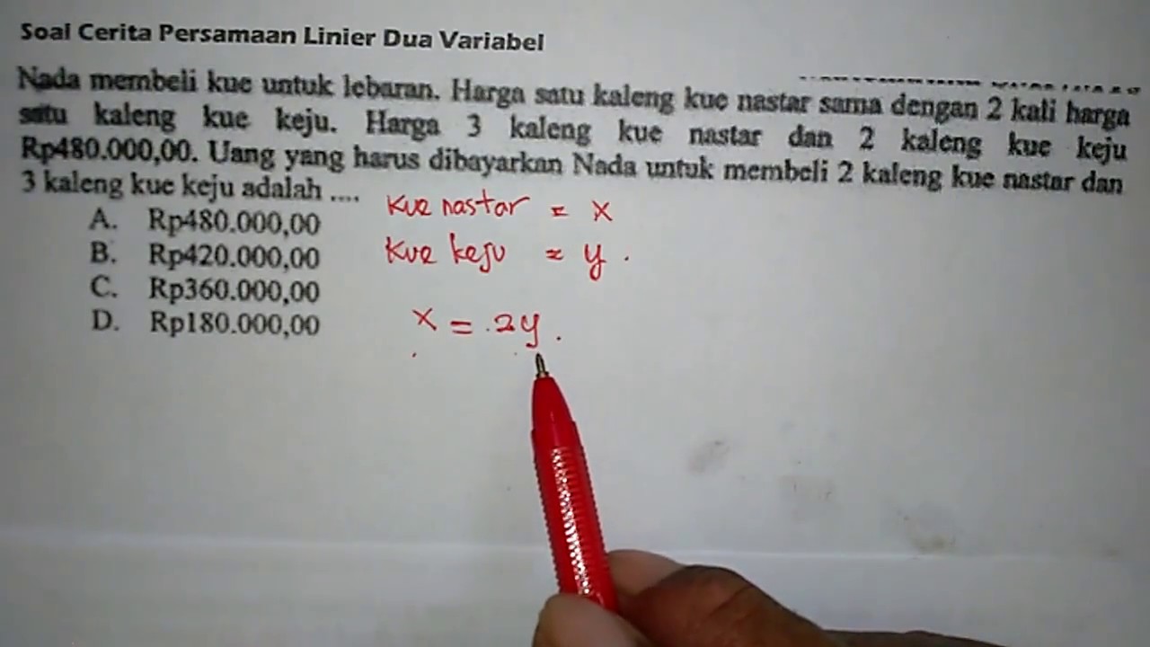 Detail Contoh Soal Cerita Persamaan Linear Dua Variabel Nomer 2