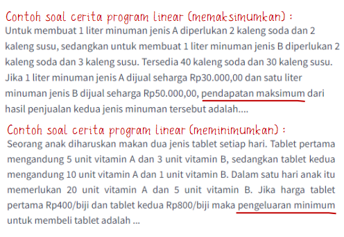 Detail Contoh Soal Cerita Program Linear Nomer 18