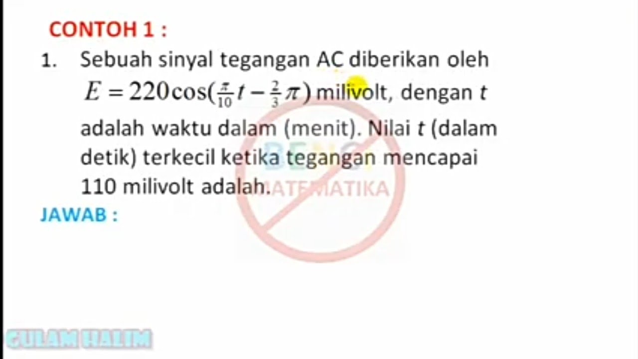 Detail Contoh Soal Cerita Trigonometri Nomer 49