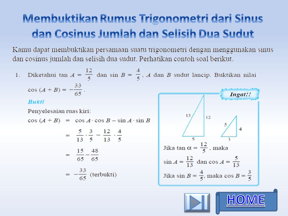 Detail Contoh Soal Cerita Trigonometri Nomer 52