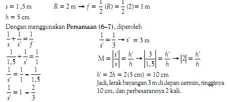 Detail Contoh Soal Cermin Cekung Nomer 15