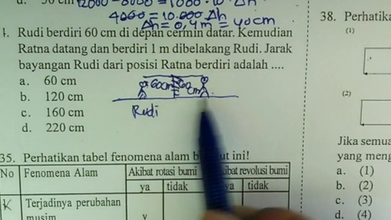 Detail Contoh Soal Cermin Datar Nomer 16