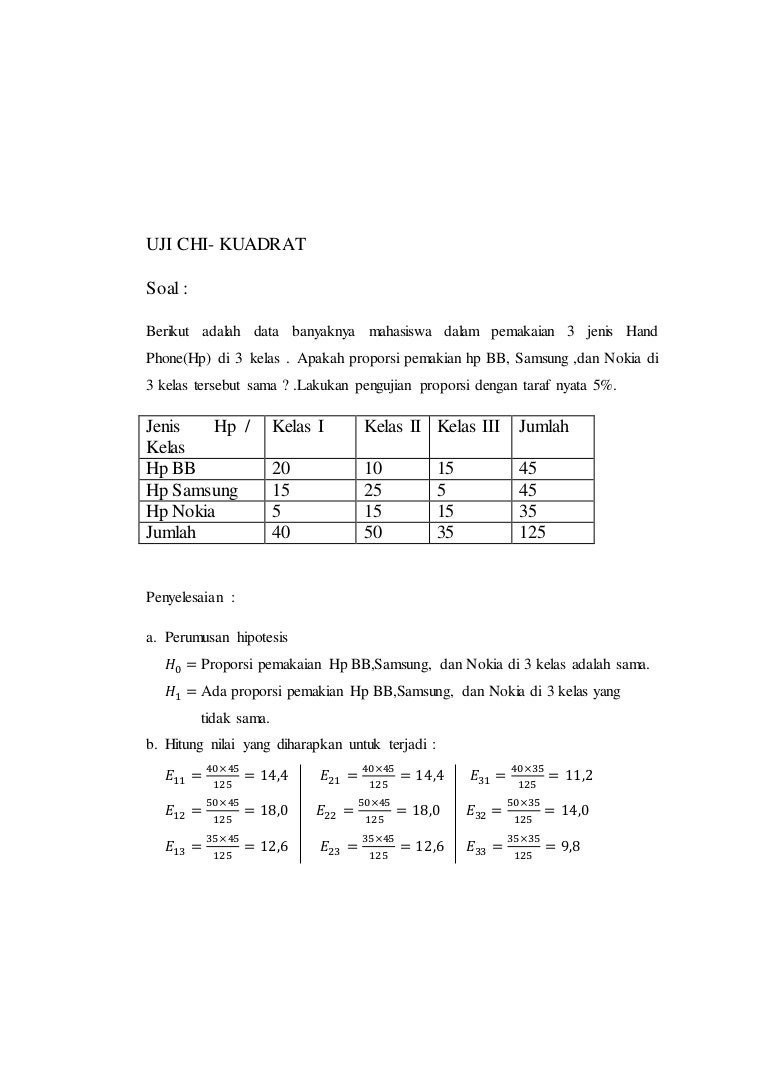 Detail Contoh Soal Chi Square Nomer 17