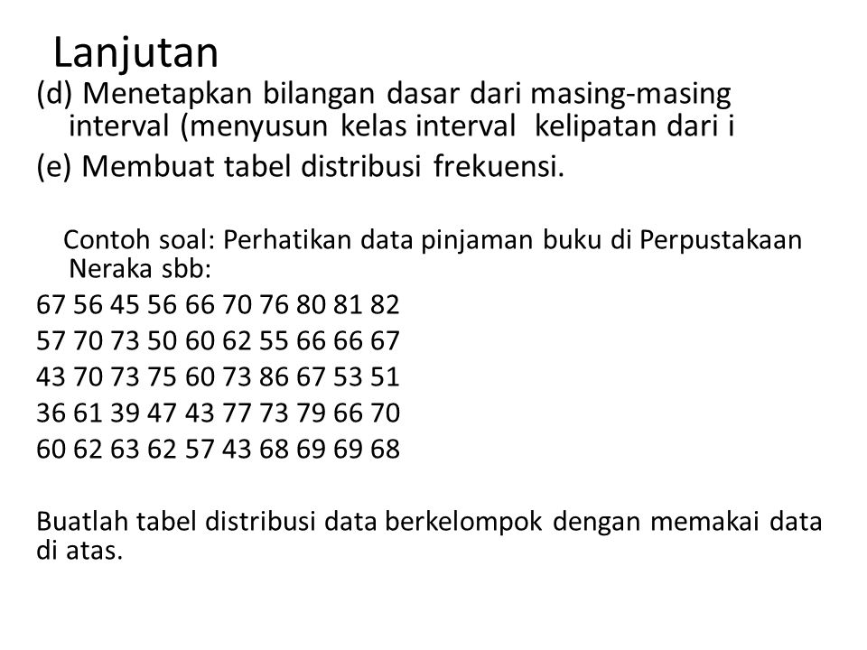 Detail Contoh Soal Data Kelompok Nomer 31
