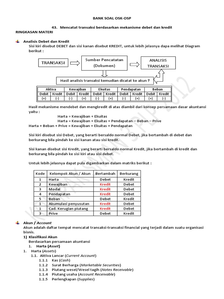 Detail Contoh Soal Debit Dan Kredit Nomer 19