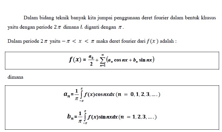 Detail Contoh Soal Deret Fourier Nomer 27