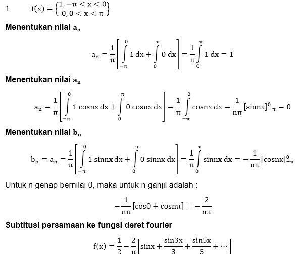 Detail Contoh Soal Deret Fourier Nomer 8