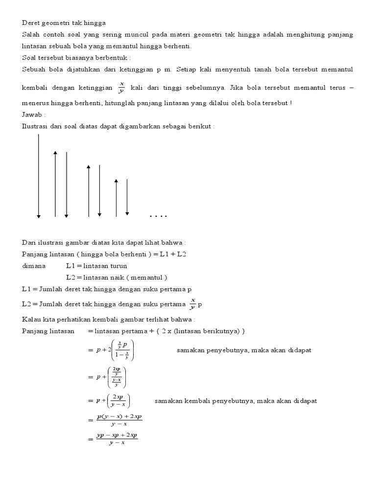 Detail Contoh Soal Deret Geometri Tak Hingga Nomer 46