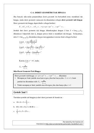 Detail Contoh Soal Deret Geometri Tak Hingga Nomer 54